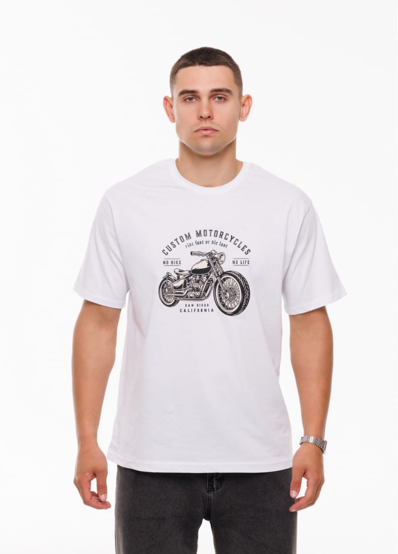 Чоловіча футболка 100% бавовна з принтом Motorcycle — фото 2